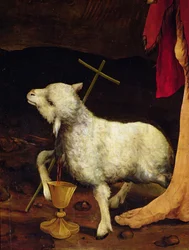 Detail of the Crucifixion from Isenheim Altarpiece (detail of a lamb)